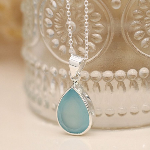 Sterling silver hotsell chalcedony pendants